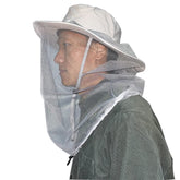 HunterBee Mosquito Head Net Hat Army Green - back view